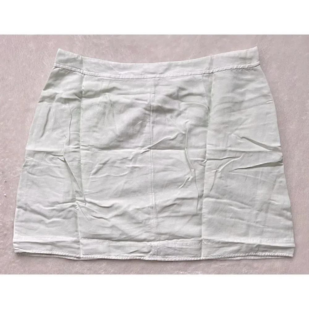 NWT Madewell Linen-Blend Tulip-Hem Mini Skirt: Earth-Dyed Edition, Size 16